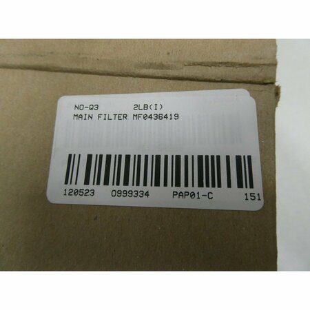 Main Filter MAIN FILTER MF0436419 HYDRAULIC FILTER ELEMENT MF0436419
